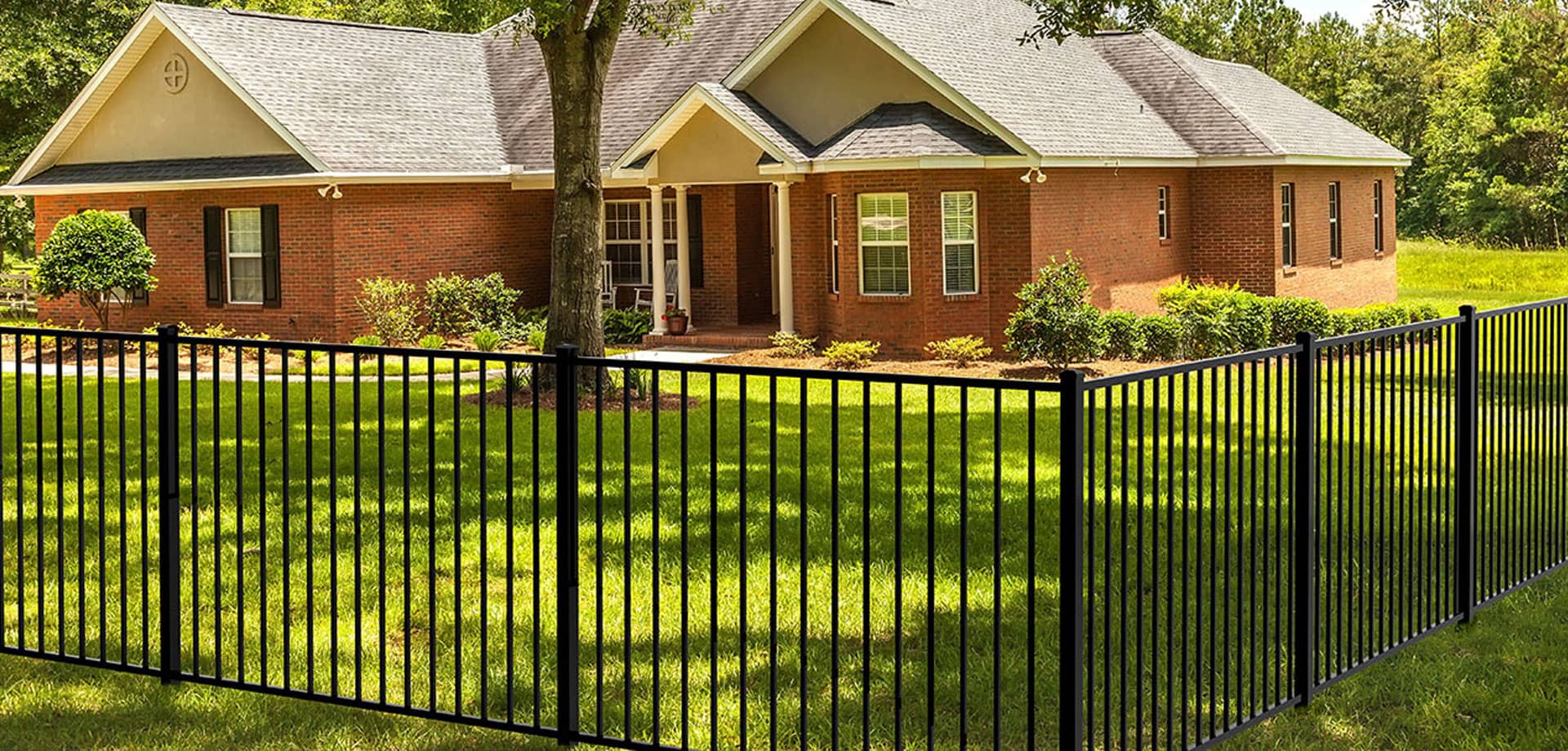 No Dig Black Powder Coated Steel Decorative Metal Fence Panel | Shelly ...